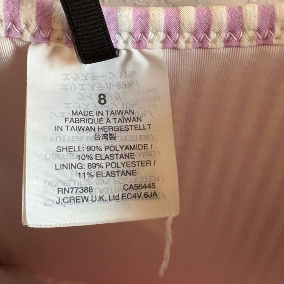 J.Crew Seersucker underwire one-piece swimsuit Size 8 - Picture 6 of 6